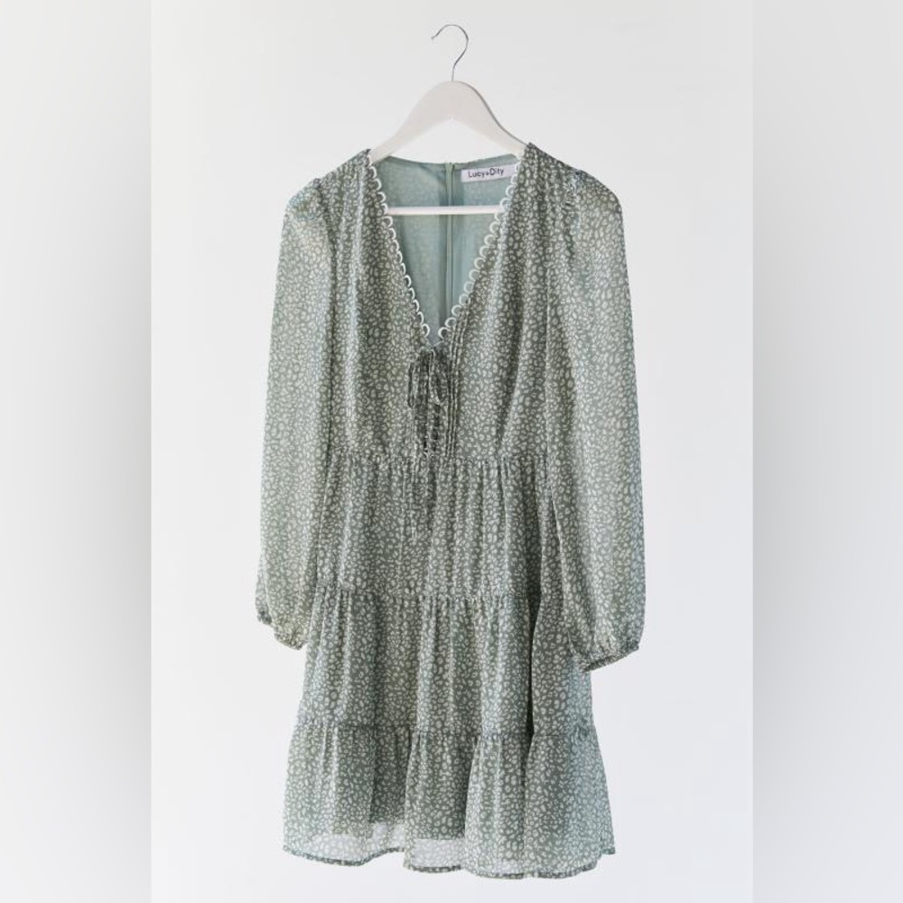 Urban Outfitters Haute Rogue Floral Long Sleeve Mini Dress Product Page